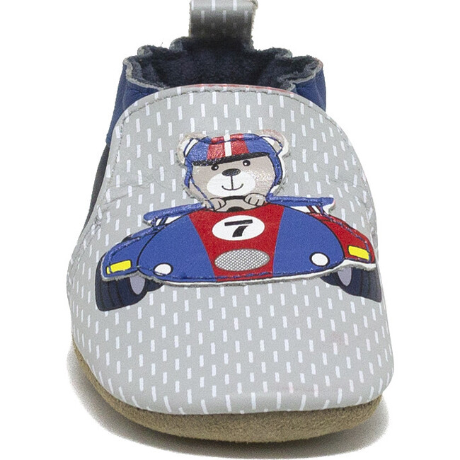 Speed Racer Soft Soles, Grey - Crib Shoes - 3
