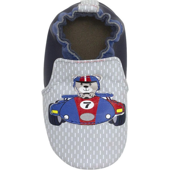 Speed Racer Soft Soles, Grey - Crib Shoes - 6