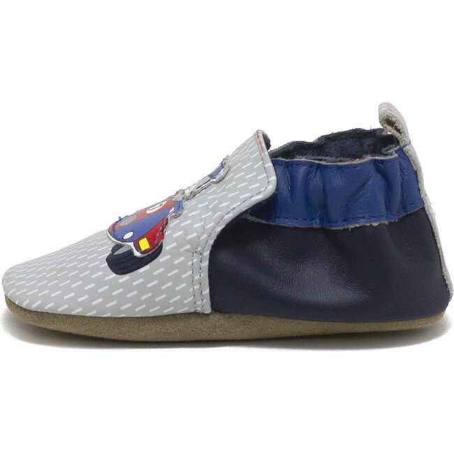 Speed Racer Soft Soles, Grey - Crib Shoes - 7