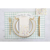 Seafoam Painted Check Placemat - Paper Goods - 2