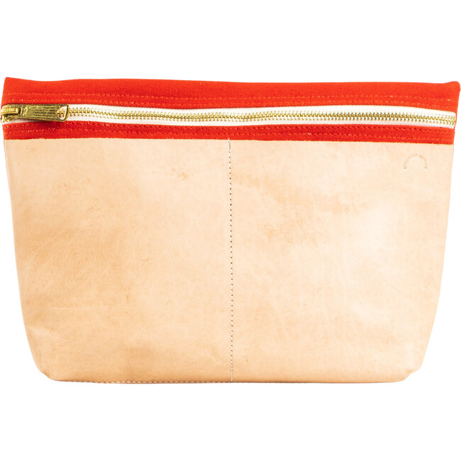 Large Hardware Pouch, Persimmon/Undyed