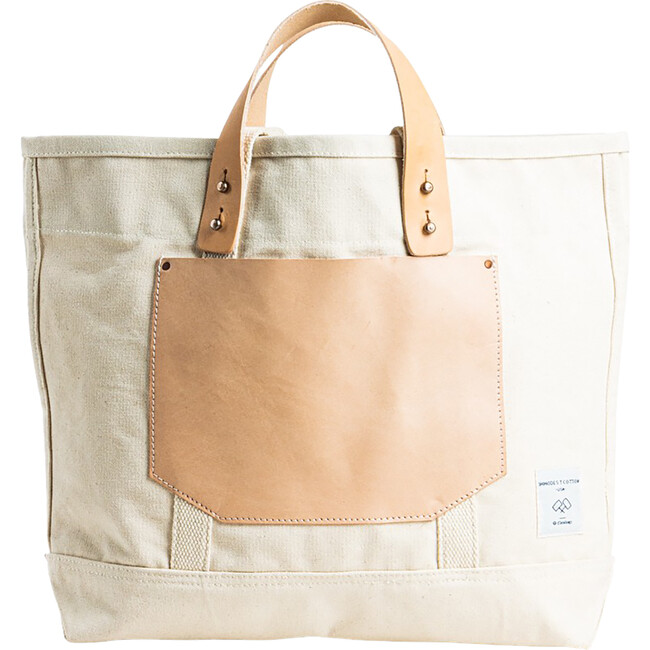 Pocket Tote, Natural - Bags - 1