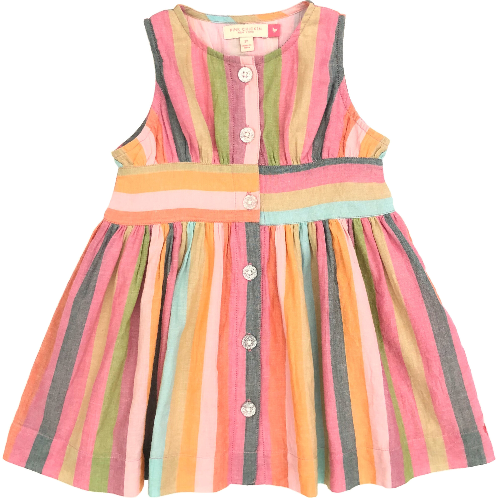 Birdie Dress, Multi Stripe - Pink Chicken Dresses | Maisonette