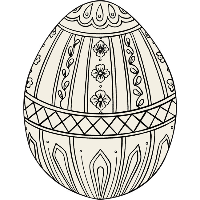 Die Cut Coloring Easter Egg