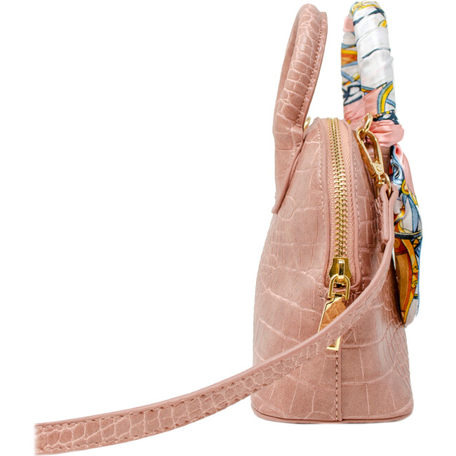 Crocodile Moon Scarf Handbag, Pink