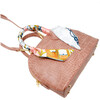 Crocodile Moon Scarf Handbag, Pink - Bags - 3