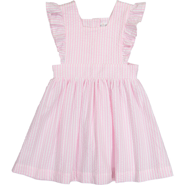 Seersucker Pinny, Pink - Petit Peony Dresses | Maisonette