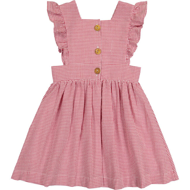 Gingham Pinny, Red - Petit Peony Dresses | Maisonette