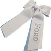 Block Name Basket Bow, White And Pale Blue - Hair Accessories - 1 - thumbnail