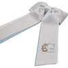 Bunny Block Initial Basket Bow, Pale Blue - Hair Accessories - 1 - thumbnail