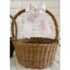 Script Name Basket Bow , White And Pink - Hair Accessories - 2