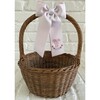 Wreath Script Initial Basket Bow, White And Pink - Hair Accessories - 2 - thumbnail