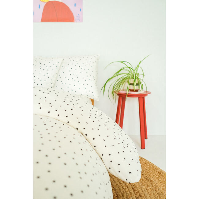 Organic Block-Printed Duvet Cover, Polka Dot - Duvet Sets - 2