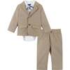 Baby Poplin Suit Set, Brown - Mixed Apparel Set - 1 - thumbnail