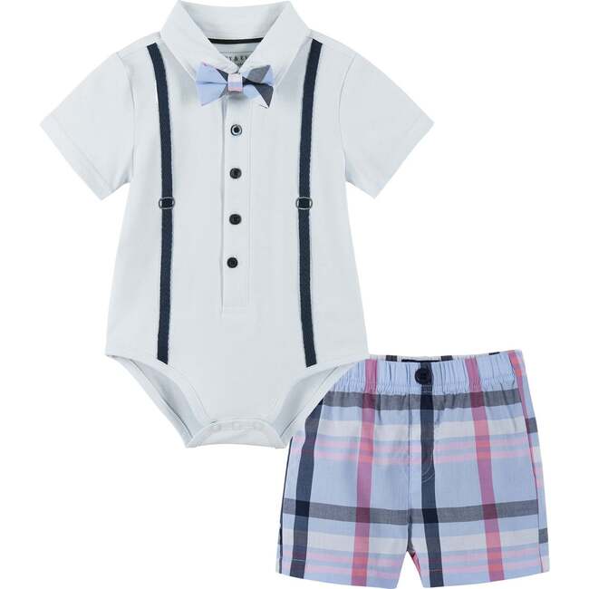 Baby Polo Shirtzie Set, White