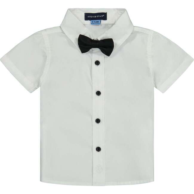 Baby Tuxedo Suspender Set, White - Mixed Apparel Set - 4