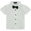 Baby Tuxedo Suspender Set, White - Mixed Apparel Set - 4