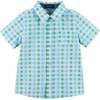Baby Plaid Dapper Set, Turquoise - Mixed Apparel Set - 6