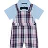 Baby Plaid Set, Blue - Mixed Apparel Set - 1 - thumbnail