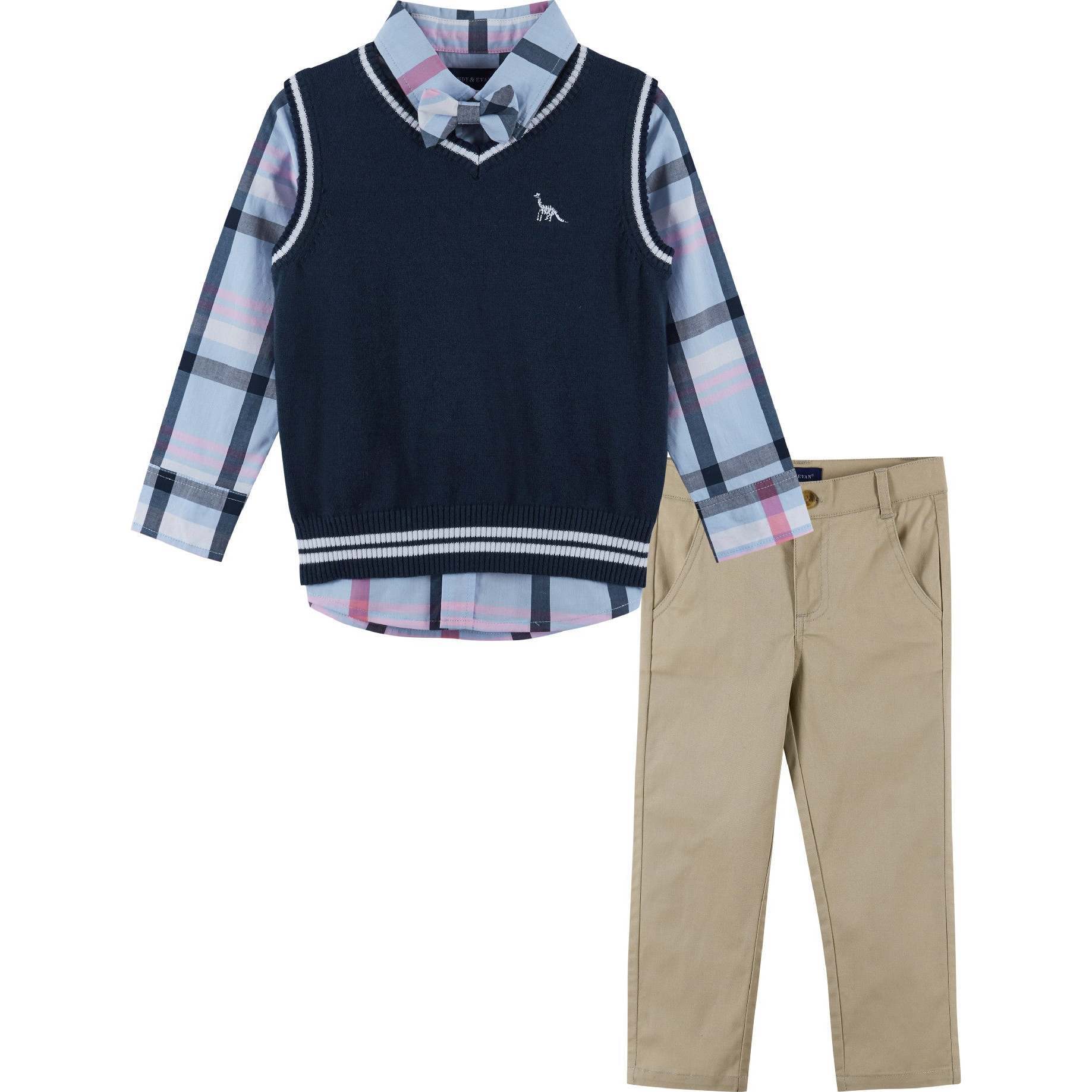 Baby Sweater Vest Set, Navy - Mixed Apparel Set - 1