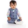 Baby Chambray Vest Set, Blue - Mixed Apparel Set - 2