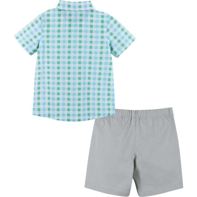Plaid Dapper Set, Turquoise - Mixed Apparel Set - 7