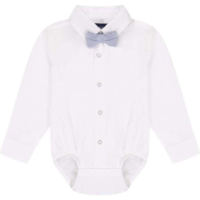 Baby Seersucker Vest Suit Set, Blue - Mixed Apparel Set - 4
