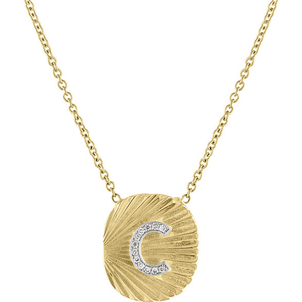 Women's 14k Personalized Gold Millie Necklace, Diamond
