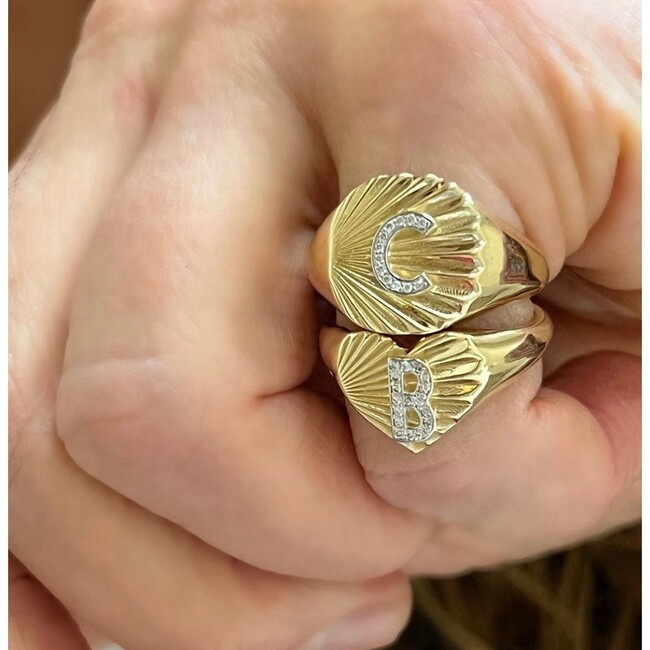Women's 14k Gold Personalized Margie Ring, Diamond - Rings - 3