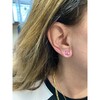 Women's Personalized Luca 14k Gold Earring, Pink Enamel - Necklaces - 2