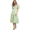 Women's Floral Eyelet Off Shoulder Button Up Dress - Dresses - 1 - thumbnail