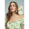 Women's Floral Eyelet Off Shoulder Button Up Dress - Dresses - 3