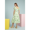 Women's Floral Eyelet Off Shoulder Button Up Dress - Dresses - 4