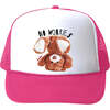 No Worries Teddy Bear Hat, Pink - Hats - 1 - thumbnail