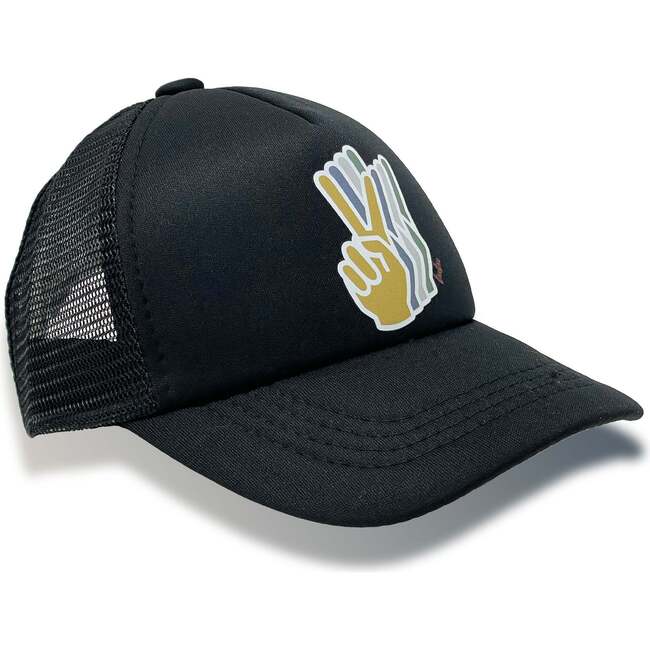 Peace Hand Hat, Black - Hats - 3