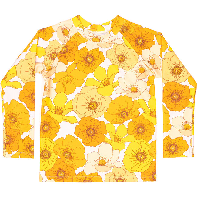 Mini Blake Kids Long Sleeve Rash Guard, Sunset Floral