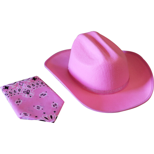 Jr. Cowboy Hat w/ Bandanna, Pink Sparkle