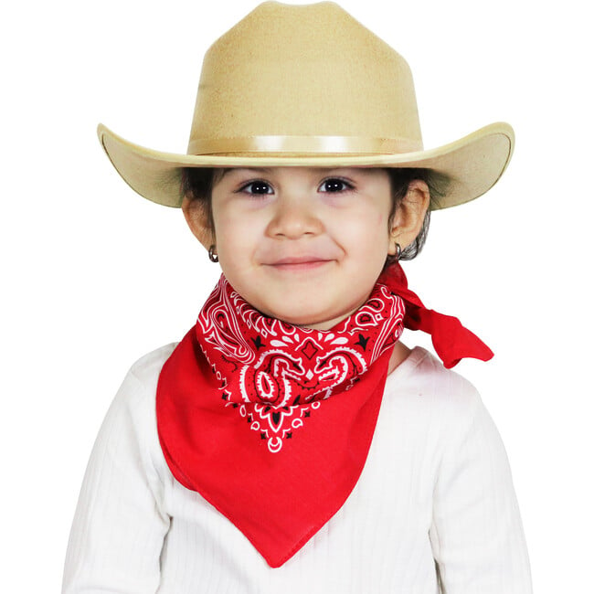 Jr. Cowboy Hat w/ Bandanna, Tan - Costume Accessories - 2