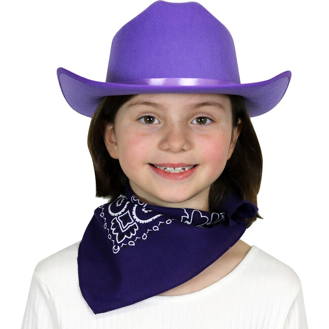 Jr. Cowboy Hat w/ Bandanna, Purple