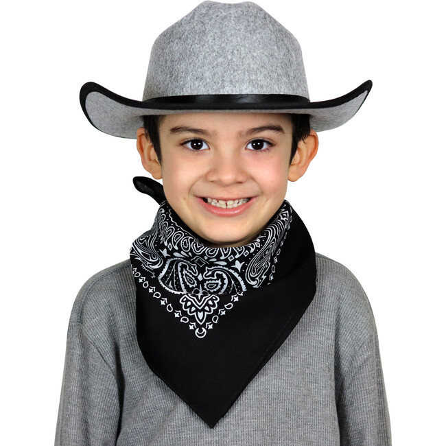 Jr. Cowboy Hat w/ Bandanna, Grey