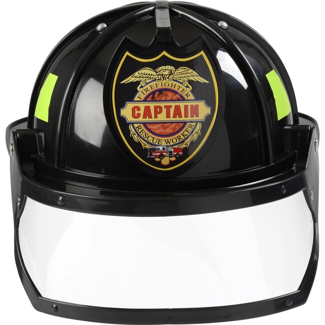 Adult Firefighter Helmet w/Visor Black