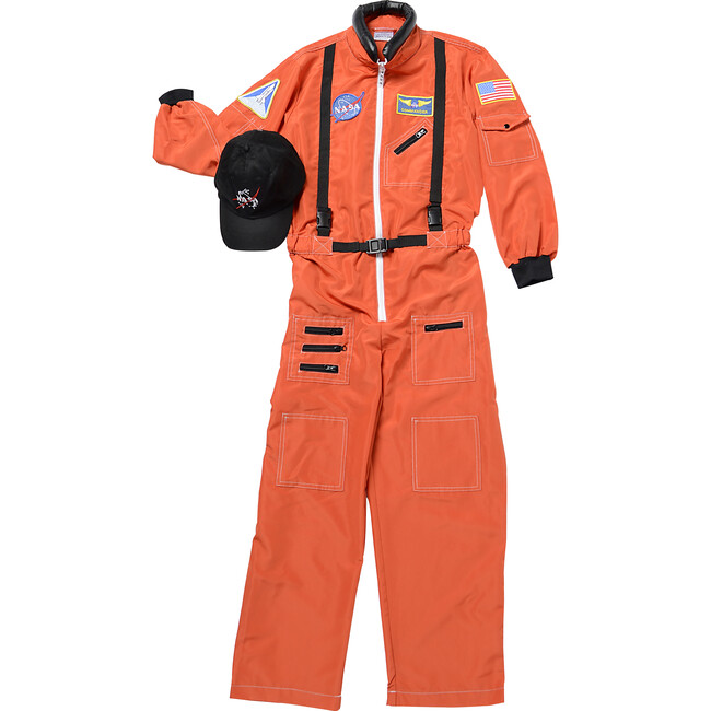 Adult Astronaut Suit w/Cap, Orange