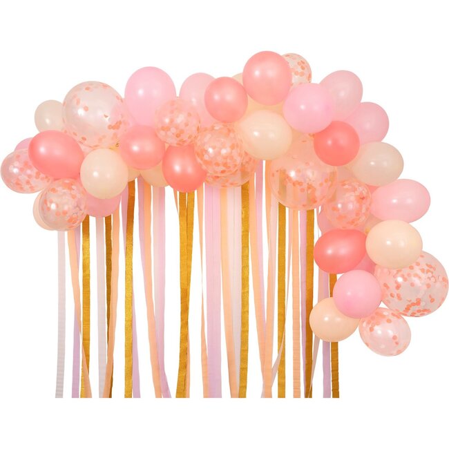 Pink Balloon & Streamer Garland