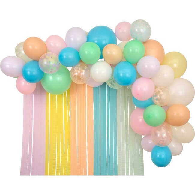 Pastel Balloon & Streamer Garland