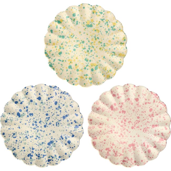 Large Speckled Reusable Bamboo Plates