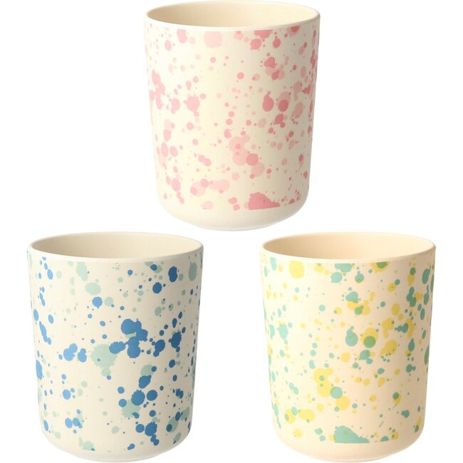 Speckled Bamboo Cups, Set of 6