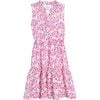 Sienna Kids Dress, Dark Pink Print - Dresses - 1 - thumbnail