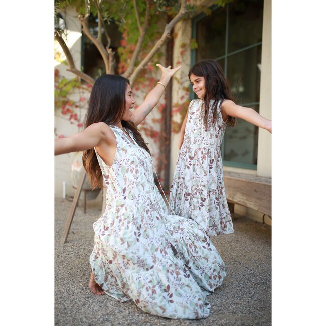 Sienna Kids Dress, Earth Tone Print - Dresses - 4
