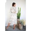 Women's Sienna Midi Dress, Earth Tone Print - Dresses - 6 - thumbnail