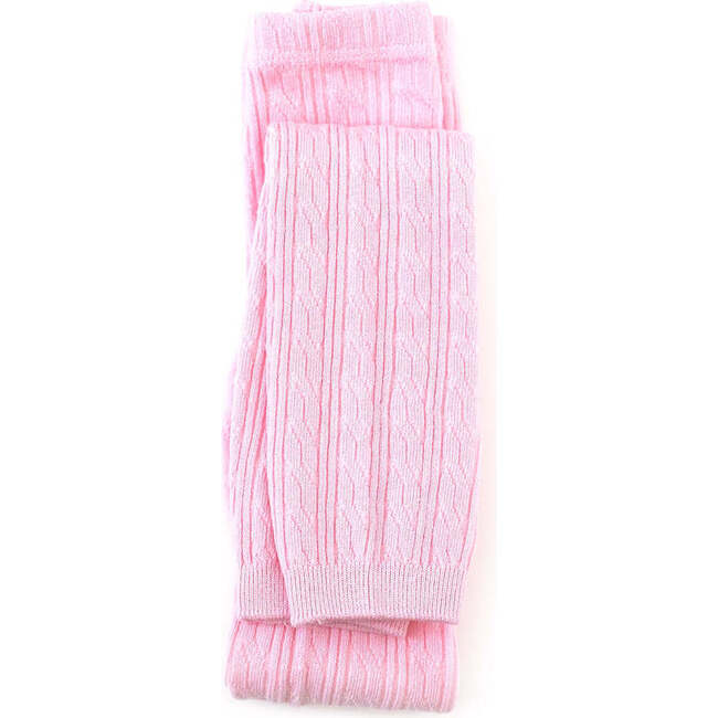 Footless Cable Knit Tights, Peony